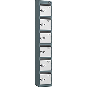 Pure Antibacterial Sloping Top Post Lockers with Manual Combination Lock - Office Storage