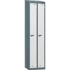Pure Antibacterial Sloping Top Twin Door Lockers with Cam Lock - Office Storage
