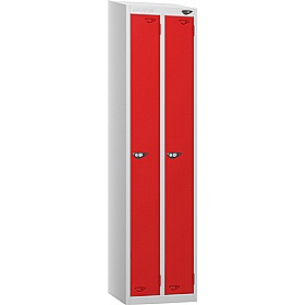 Pure Antibacterial Sloping Top Twin Door Lockers with Coin Return Lock - Office Storage