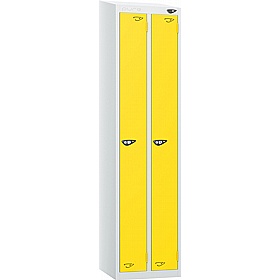 Pure Antibacterial Sloping Top Twin Door Lockers with Coin Return Lock - Office Storage
