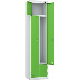 Pure Antibacterial Z2 Twin Door Lockers with Coin Return Lock - Office Storage