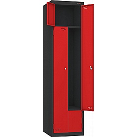 Pure Antibacterial Z2 Twin Door Lockers with Coin Return Lock - Office Storage