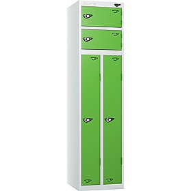 Pure Antibacterial Two Person Lockers with Hasp and Staple Lock - Office Storage