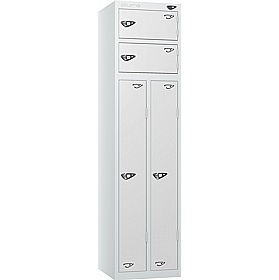 Pure Antibacterial Two Person Lockers with Hasp and Staple Lock - Office Storage