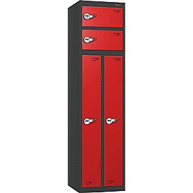 Pure Antibacterial Two Person Lockers with Manual Combination Lock - Office Storage