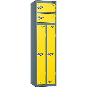 Pure Antibacterial Two Person Lockers with Manual Combination Lock - Office Storage