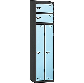Pure Antibacterial Sloping Top Two Person Lockers with Cam Lock - Office Storage
