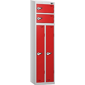 Pure Antibacterial Sloping Top Two Person Lockers with Manual Combination Lock - Office Storage