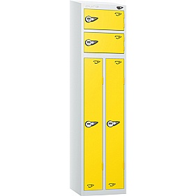 Pure Antibacterial Sloping Top Two Person Lockers with Manual Combination Lock - Office Storage