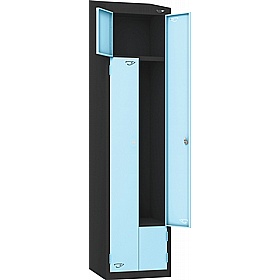 Pure Antibacterial Sloping Top Z2 Twin Door Lockers with Cam Lock - Office Storage
