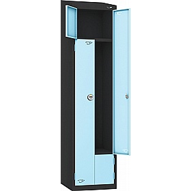 Pure Antibacterial Sloping Top Z2 Twin Door Lockers with Manual Combination Lock