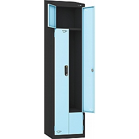 Pure Antibacterial Sloping Top Z2 Twin Door Lockers with Digital Combination Lock - Office Storage