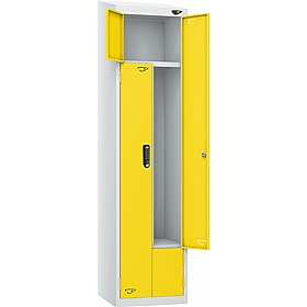 Pure Antibacterial Sloping Top Z2 Twin Door Lockers with Digital Combination Lock