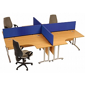 Division Woolmix Desk Mounted Partition Screens - Office Accessories