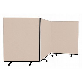 Division Woolmix Triple Mobile Partition Screens - Display Equipment