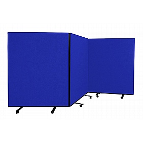 Division Woolmix Triple Mobile Partition Screens - Display Equipment