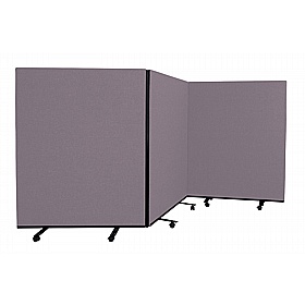 Division Woolmix Triple Mobile Partition Screens - Display Equipment