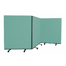 Division Woolmix Triple Mobile Partition Screens - Display Equipment