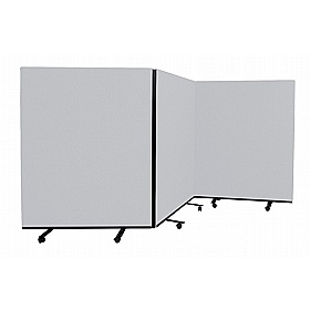 Division Woolmix Triple Mobile Partition Screens - Display Equipment