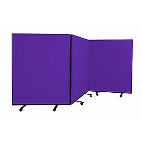 Division Woolmix Triple Mobile Partition Screens - Display Equipment