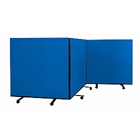 Division Woolmix Triple Mobile Partition Screens - Display Equipment