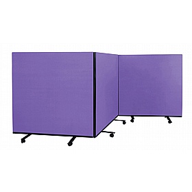 Division Woolmix Triple Mobile Partition Screens - Display Equipment