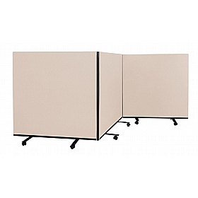 Division Woolmix Triple Mobile Partition Screens - Display Equipment