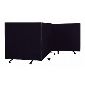 Division Woolmix Triple Mobile Partition Screens - Display Equipment