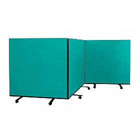 Division Woolmix Triple Mobile Partition Screens - Display Equipment