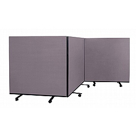 Division Woolmix Triple Mobile Partition Screens - Display Equipment