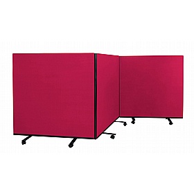 Division Woolmix Triple Mobile Partition Screens - Display Equipment