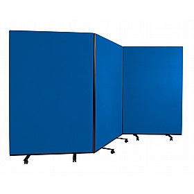 Division Woolmix Triple Mobile Partition Screens - Display Equipment