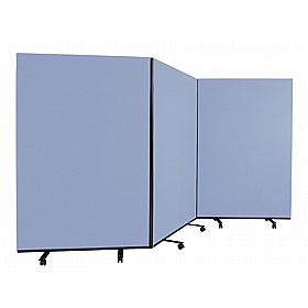 Division Woolmix Triple Mobile Partition Screens - Display Equipment