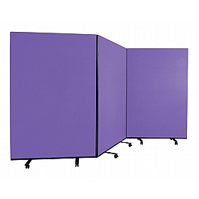 Division Woolmix Triple Mobile Partition Screens - Display Equipment