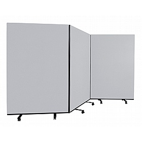 Division Woolmix Triple Mobile Partition Screens