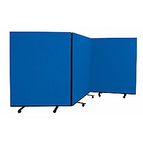 Division Woolmix Triple Mobile Partition Screens - Display Equipment