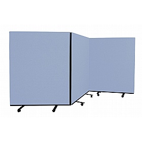Division Woolmix Triple Mobile Partition Screens - Display Equipment