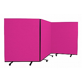 Division Woolmix Triple Mobile Partition Screens - Display Equipment
