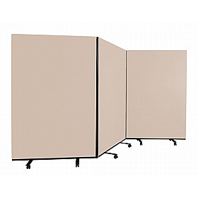 Division Woolmix Triple Mobile Partition Screens - Display Equipment