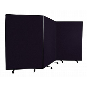 Division Woolmix Triple Mobile Partition Screens - Display Equipment