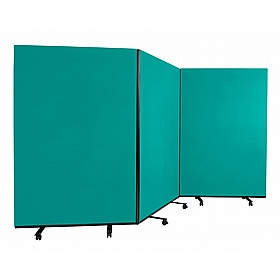 Division Woolmix Triple Mobile Partition Screens - Display Equipment