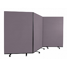 Division Woolmix Triple Mobile Partition Screens - Display Equipment