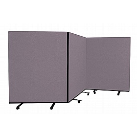 Division Woolmix Triple Mobile Partition Screens - Display Equipment