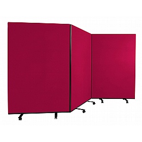 Division Nyloop Triple Mobile Partition Screens - Display Equipment