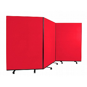 Division Nyloop Triple Mobile Partition Screens - Display Equipment