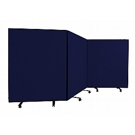 Division Fiesta Triple Mobile Partition Screens - Display Equipment