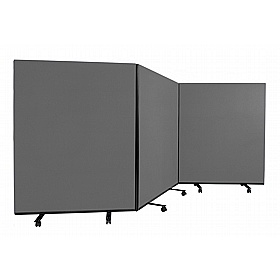 Division Fiesta Triple Mobile Partition Screens - Display Equipment