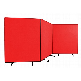 Division Fiesta Triple Mobile Partition Screens - Display Equipment
