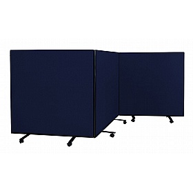 Division Fiesta Triple Mobile Partition Screens - Display Equipment