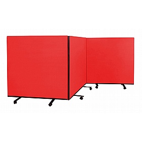 Division Fiesta Triple Mobile Partition Screens - Display Equipment